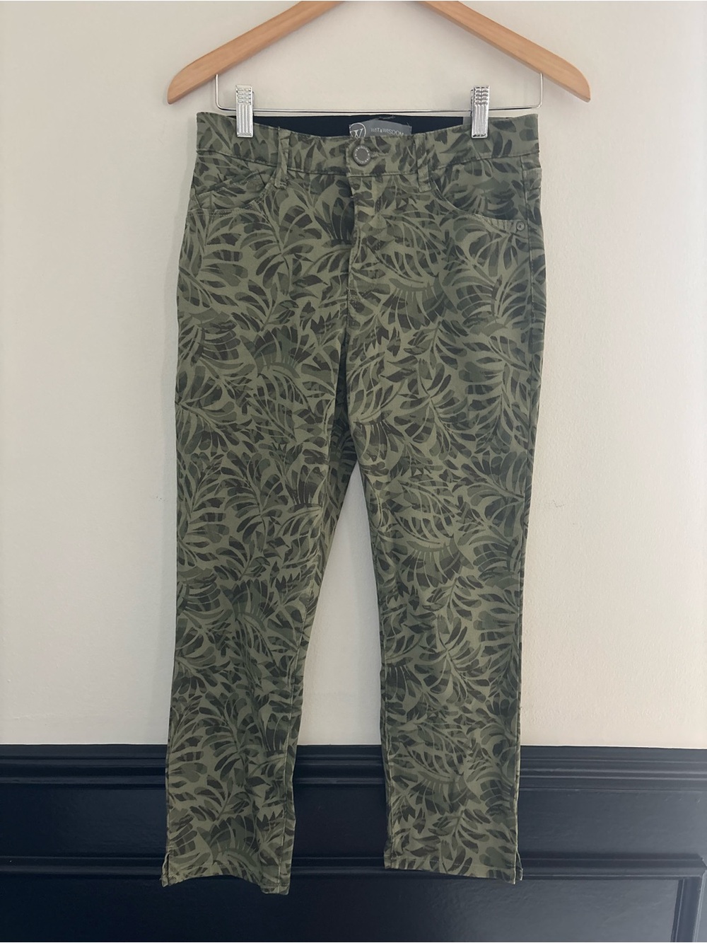 Women’s Wit & Wisdom Olive Green Printed Casual Pants - 4P